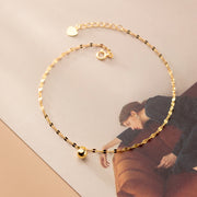 pearl charm s925 silver anklet, view 5 - MRSLM