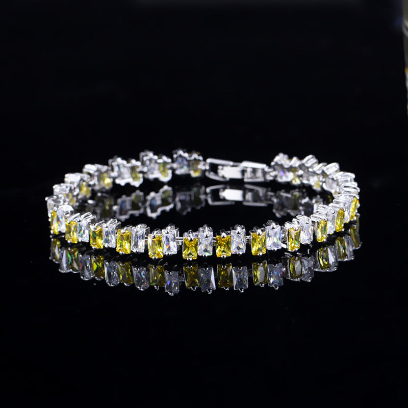square zircon bracelet, view 4 - MRSLM