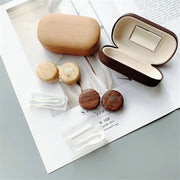 retro wood grain contact lens case, view 6 - MRSLM