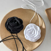 rose flower choker necklace, view 9 - MRSLM