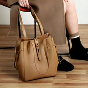 genuine leather large capacity shoulder bag, view 8 - MRSLM