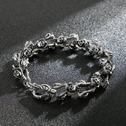 blackened steel skeleton bracelet - MRSLM