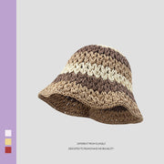 rainbow straw bucket hat, view 7 - MRSLM