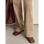 women's wide-leg cotton denim pants, view 9 - MRSLM