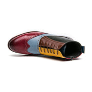 men's mixed colors leather boots, view 8 - MRSLM