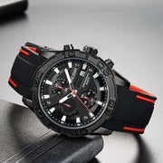 men's silicone strap luminous quartz watch, view 2 - MRSLM