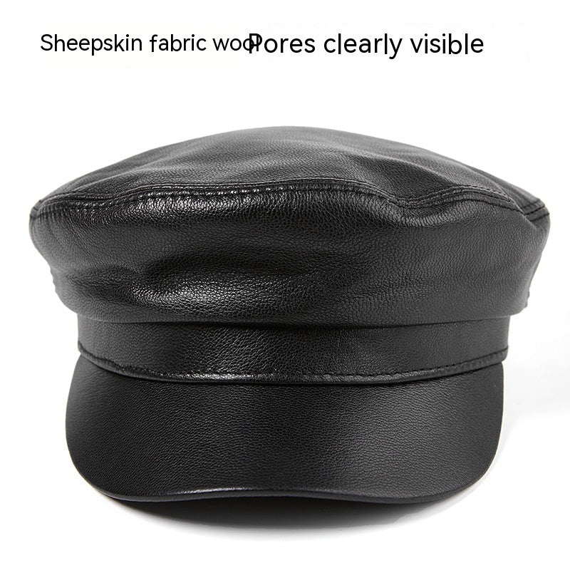 Sheepskin flat-top hat, view 2 - MRSLM