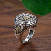 s925 silver eye of god vintage ring, view 4 - MRSLM