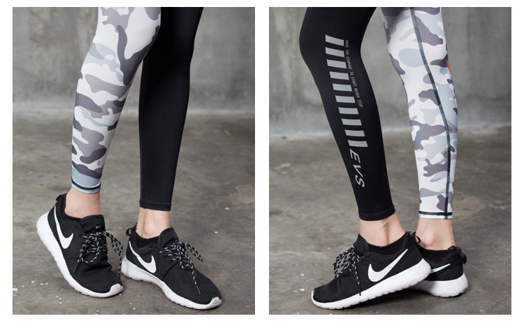 Camouflage colorblock yoga pants, view 10 - MRSLM