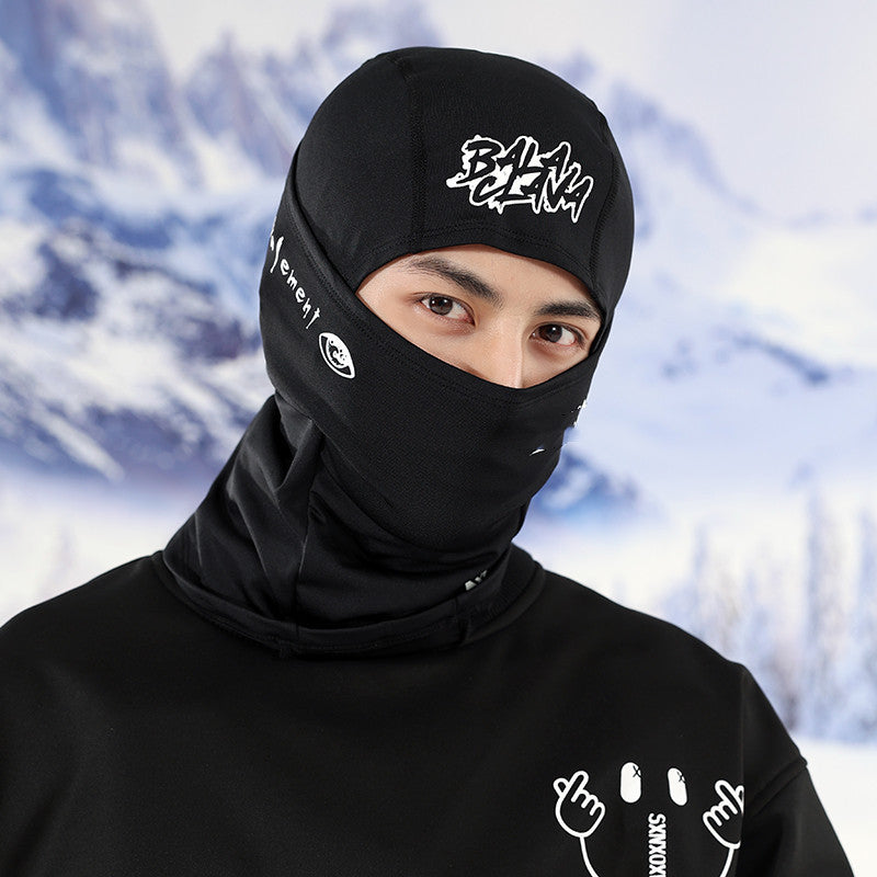 velvet windproof ski head cover, view 3 - MRSLM