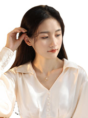 pearl shell necklace, view 2 - MRSLM