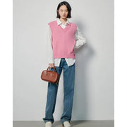 sleeveless V-neck knit vest, view 7 - MRSLM