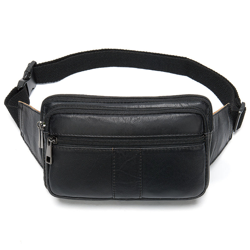 Men's cowhide crossbody waist bag, view 7 - MRSLM