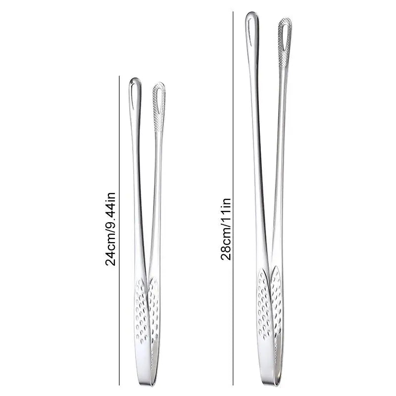 Long handle stainless steel food tongs, view 9 - MRSLM
