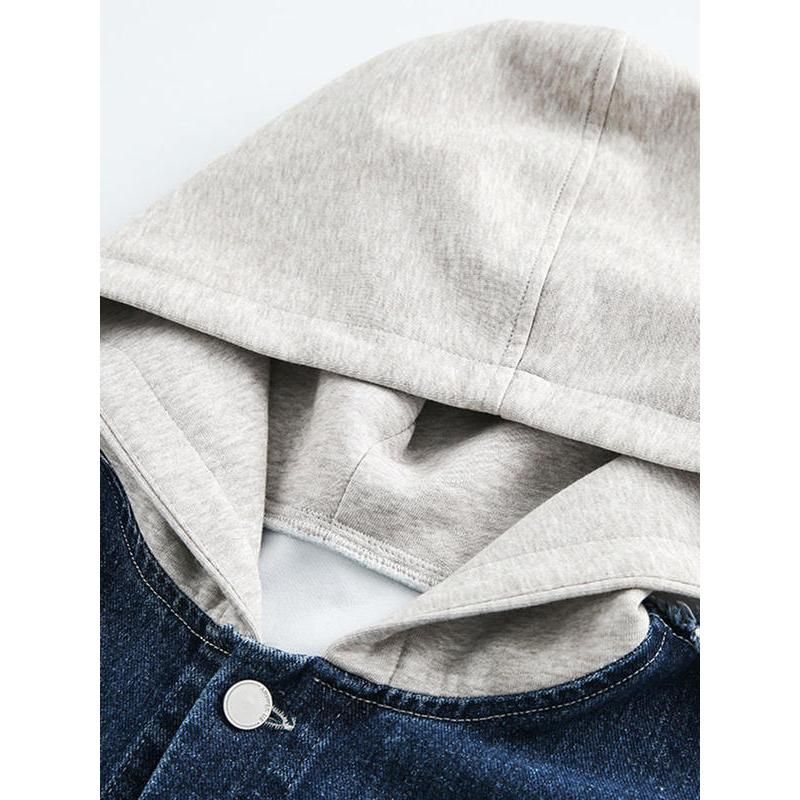 Women's hooded denim coat, view 8 - MRSLM
