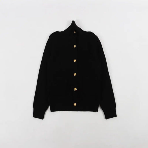 Women's wool cashmere blend cardigan, view 2 - MRSLM