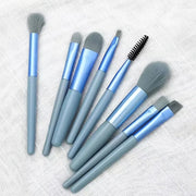 8-piece mini travel makeup brush set, view 3 - MRSLM