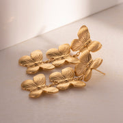 butterfly stud earrings, view 7 - MRSLM