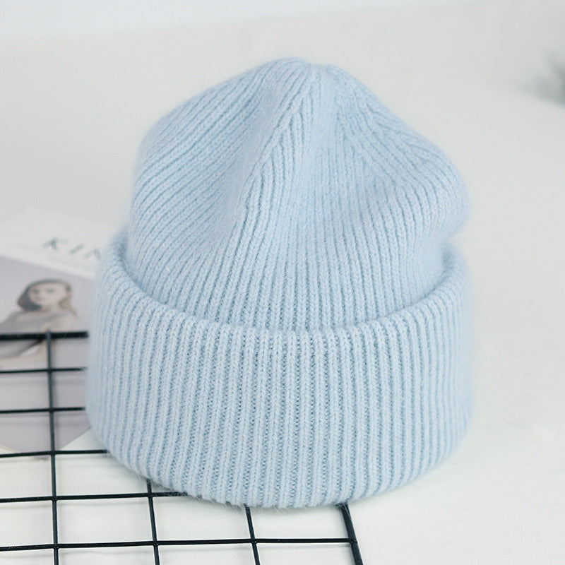 Unisex rabbit fur knit beanie, view 8 - MRSLM