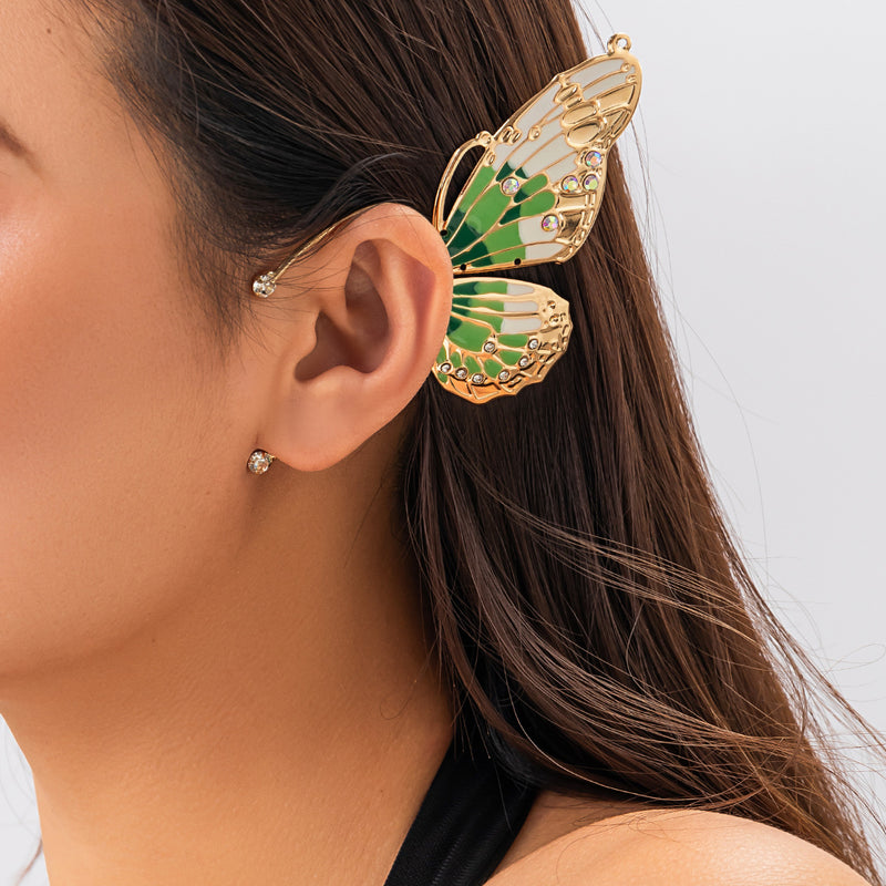 butterfly ear cuff earrings, view 4 - MRSLM