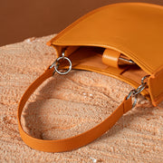 Genuine leather circular shoulder bag, view 5 - MRSLM
