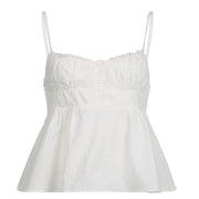 women's white square neck backless cami top, view 8 - MRSLM