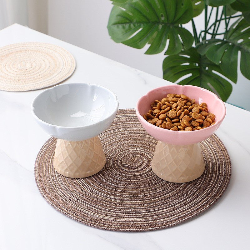 ceramic ice cream cat and dog bowl, view 6 - MRSLM