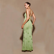 knitted flowers suspender dress, view 2 - MRSLM