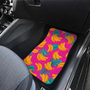 Tropical pink banana print car floor mats, view 5 - MRSLM
