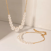 pearl spacer necklace or bracelet - MRSLM