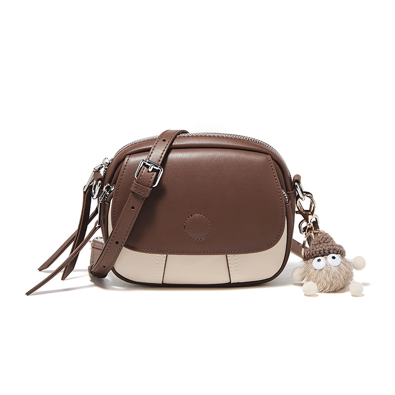 split leather crossbody bag, view 3 - MRSLM