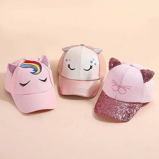Korean cat embroidery kids baseball cap - MRSLM
