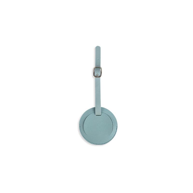 round pu leather luggage tag, view 2 - MRSLM