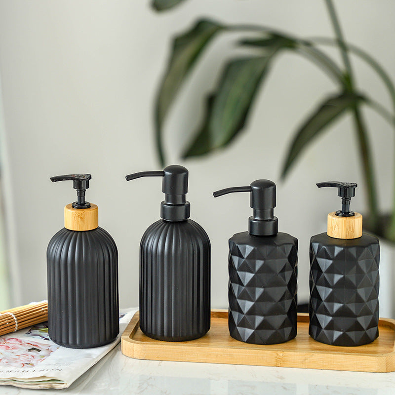 glass lotion and soap dispenser, view 11 - MRSLM