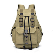 retro canvas large capacity backpack, view 5 - MRSLM