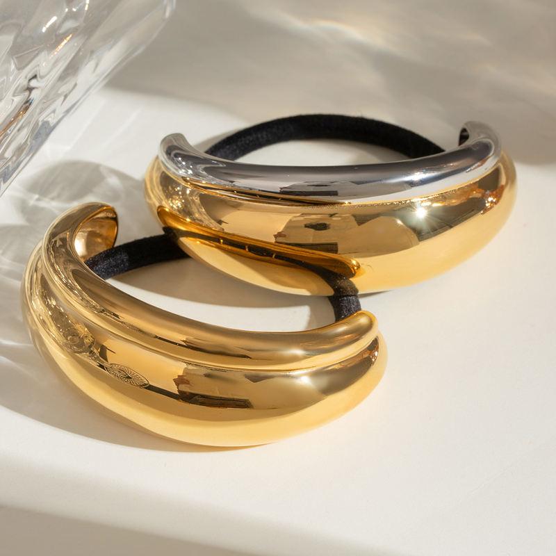 gold plated crescent hair tie - MRSLM