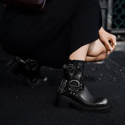 retro women's ankle motorcycle boots, view 5 - MRSLM