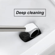 toilet brush set with stainless steel handle, view 4 - MRSLM