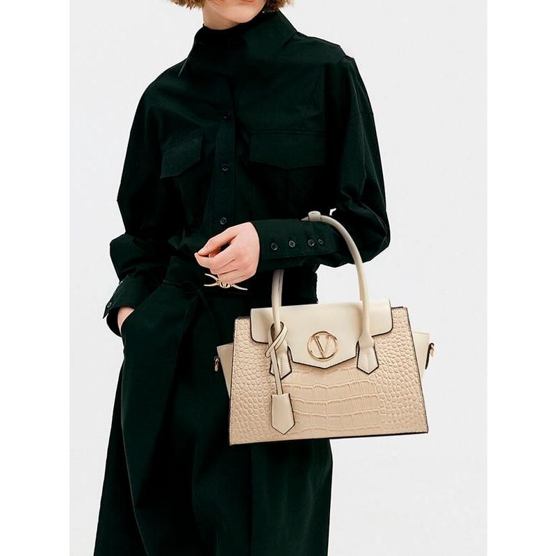 alligator pattern tote and crossbody bag set, view 2 - MRSLM