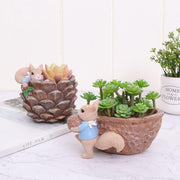 cartoon squirrel succulent flower pot - MRSLM