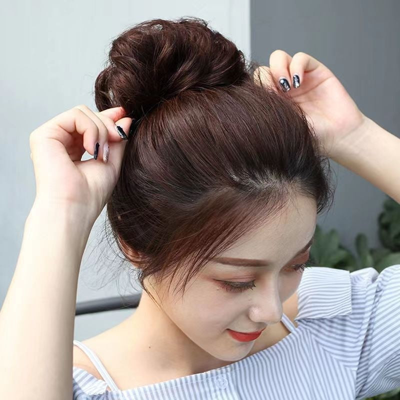 fluffy bun hair band wig, view 2 - MRSLM