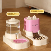 automatic pet water feeder and food container, view 3 - MRSLM