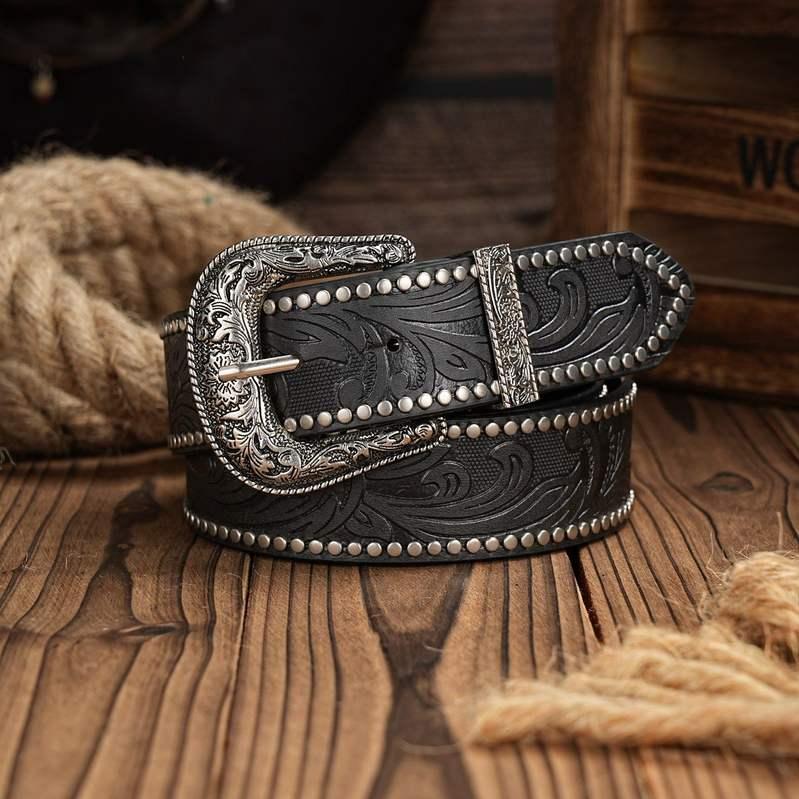 western cowboy pu leather belt - MRSLM