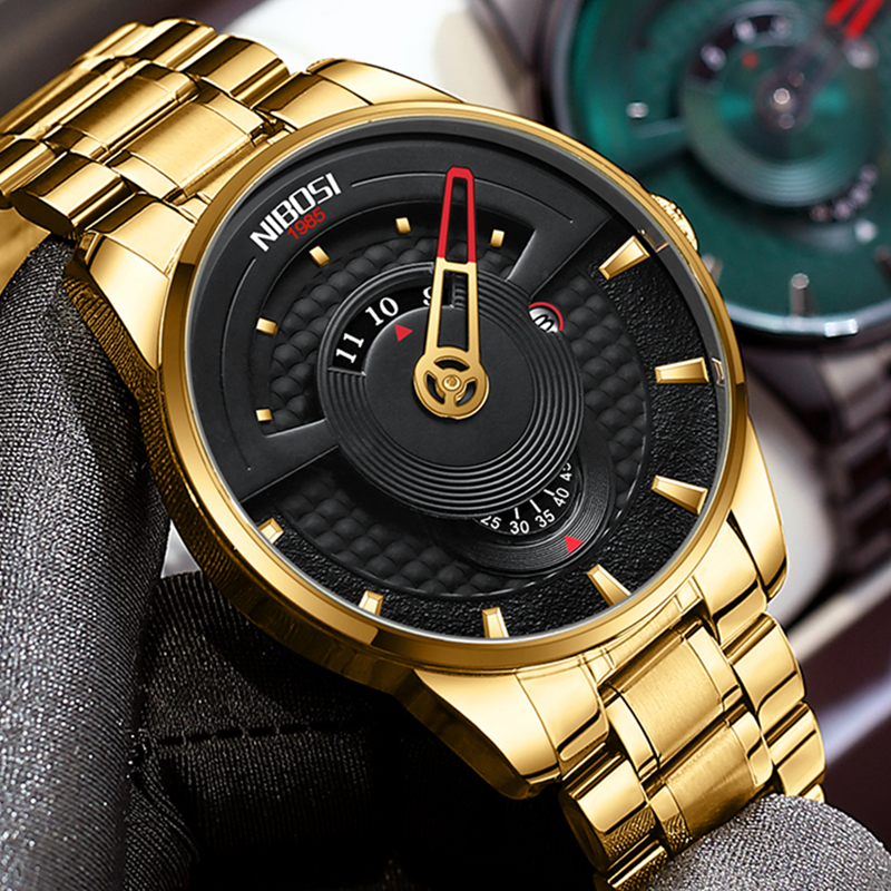 men's water-resistant luminous quartz watch, view 6 - MRSLM
