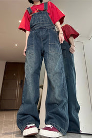 vintage wide leg suspender pants, view 2 - MRSLM