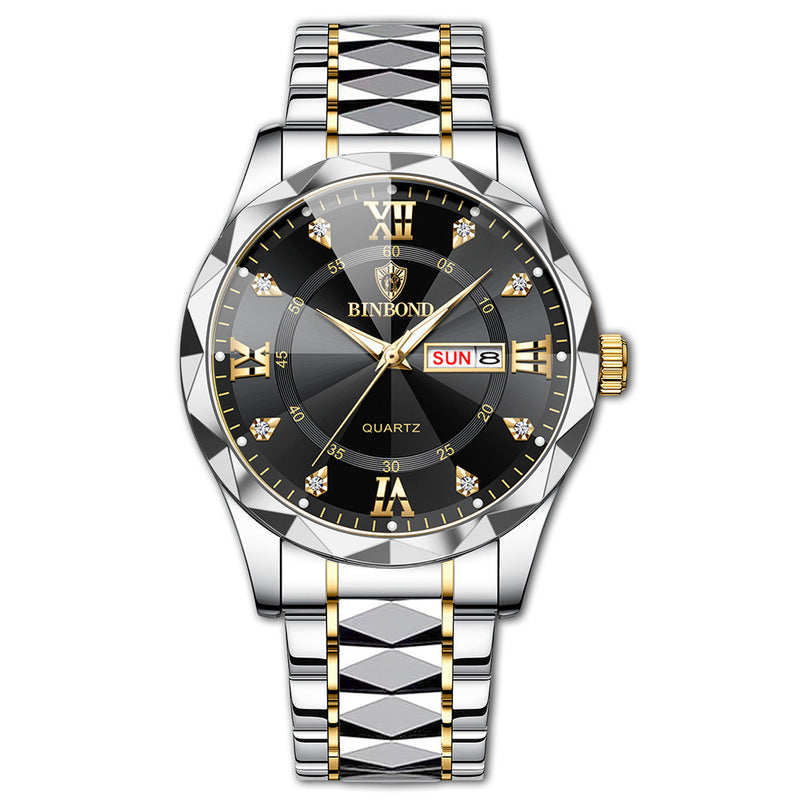 waterproof dual calendar watch, view 5 - MRSLM