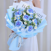 knitted wool flower bouquet, view 7 - MRSLM