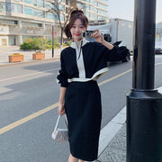 black long sleeve autumn dress, view 5 - MRSLM