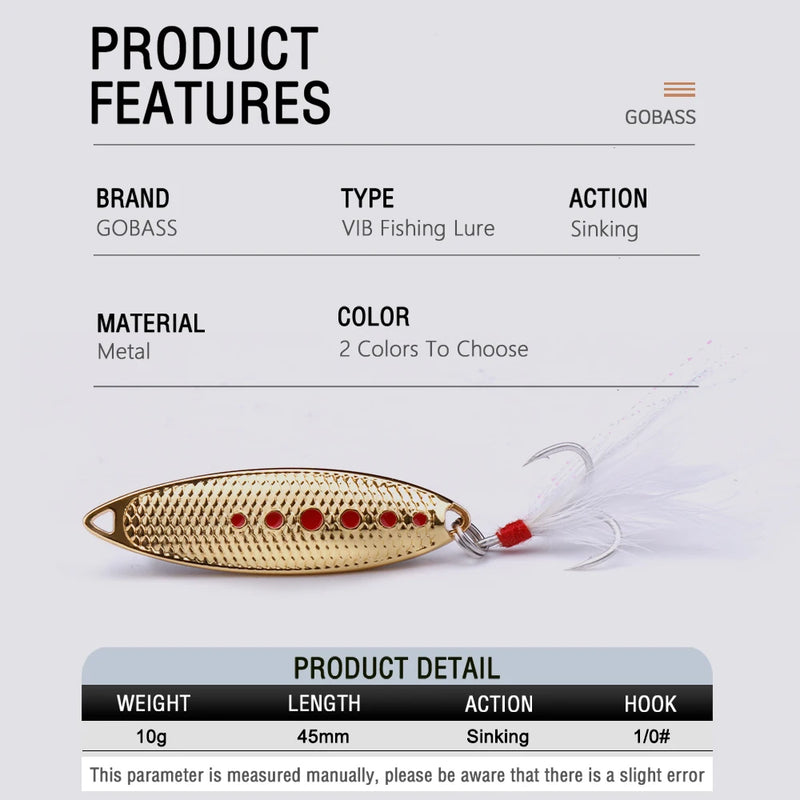 metal vib jig fishing lure, view 8 - MRSLM