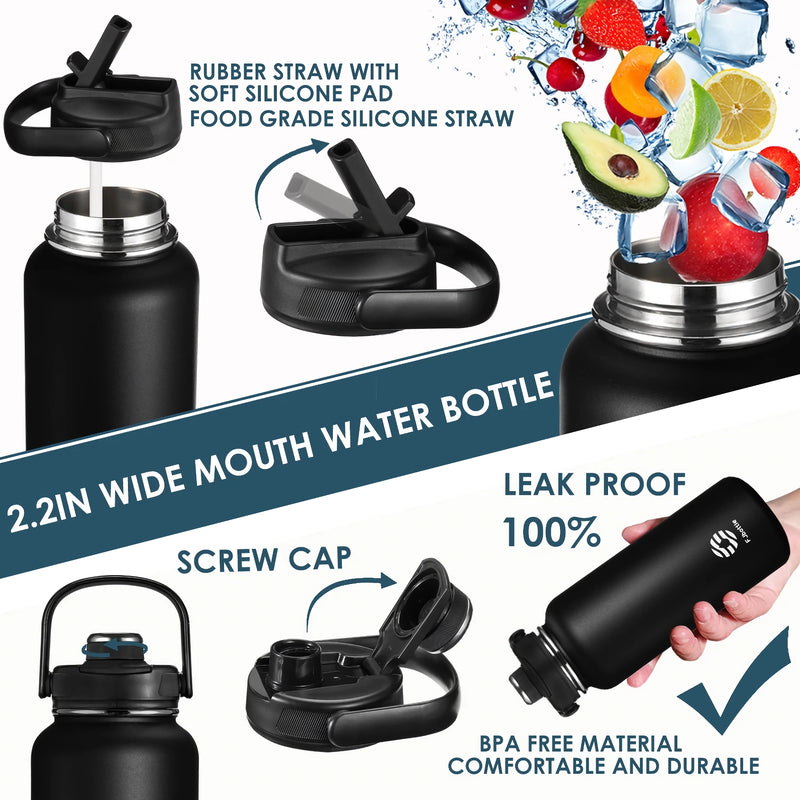 sport stainless steel insulated water bottle, view 11 - MRSLM